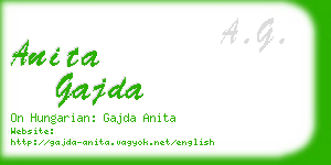 anita gajda business card